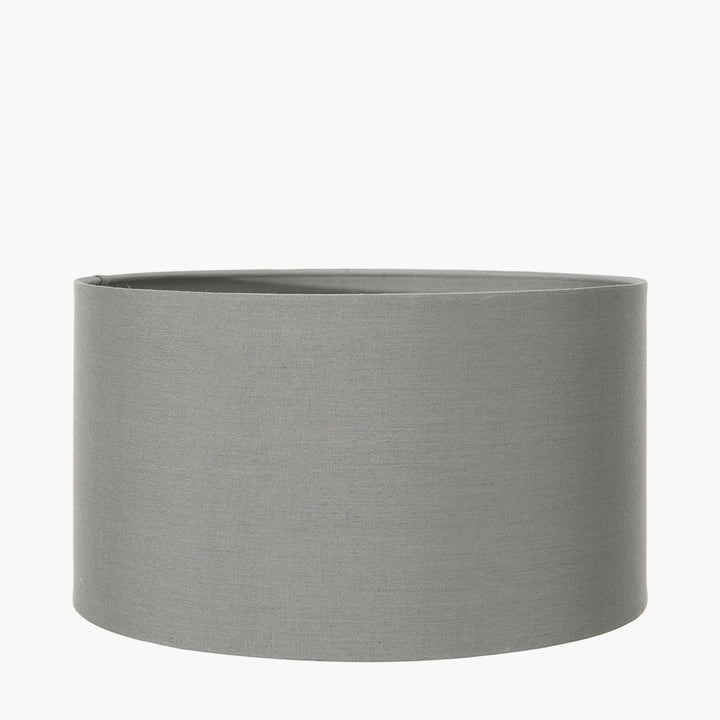 Harry 25cm Steel Grey Poly Cotton Cylinder Shade