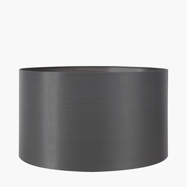 Zara 35cm Steel Grey Silk Lined Cylinder Shade