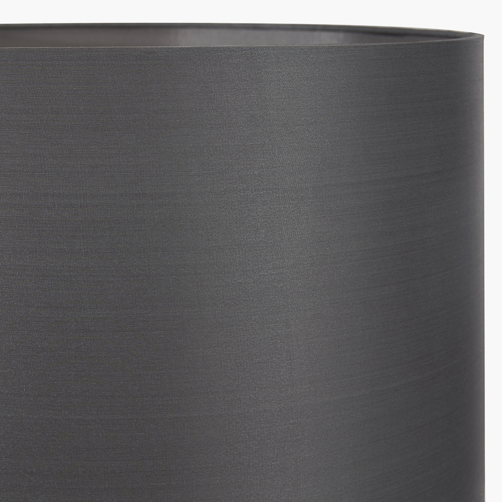 Zara 40cm Steel Grey Silk Lined Cylinder Shade