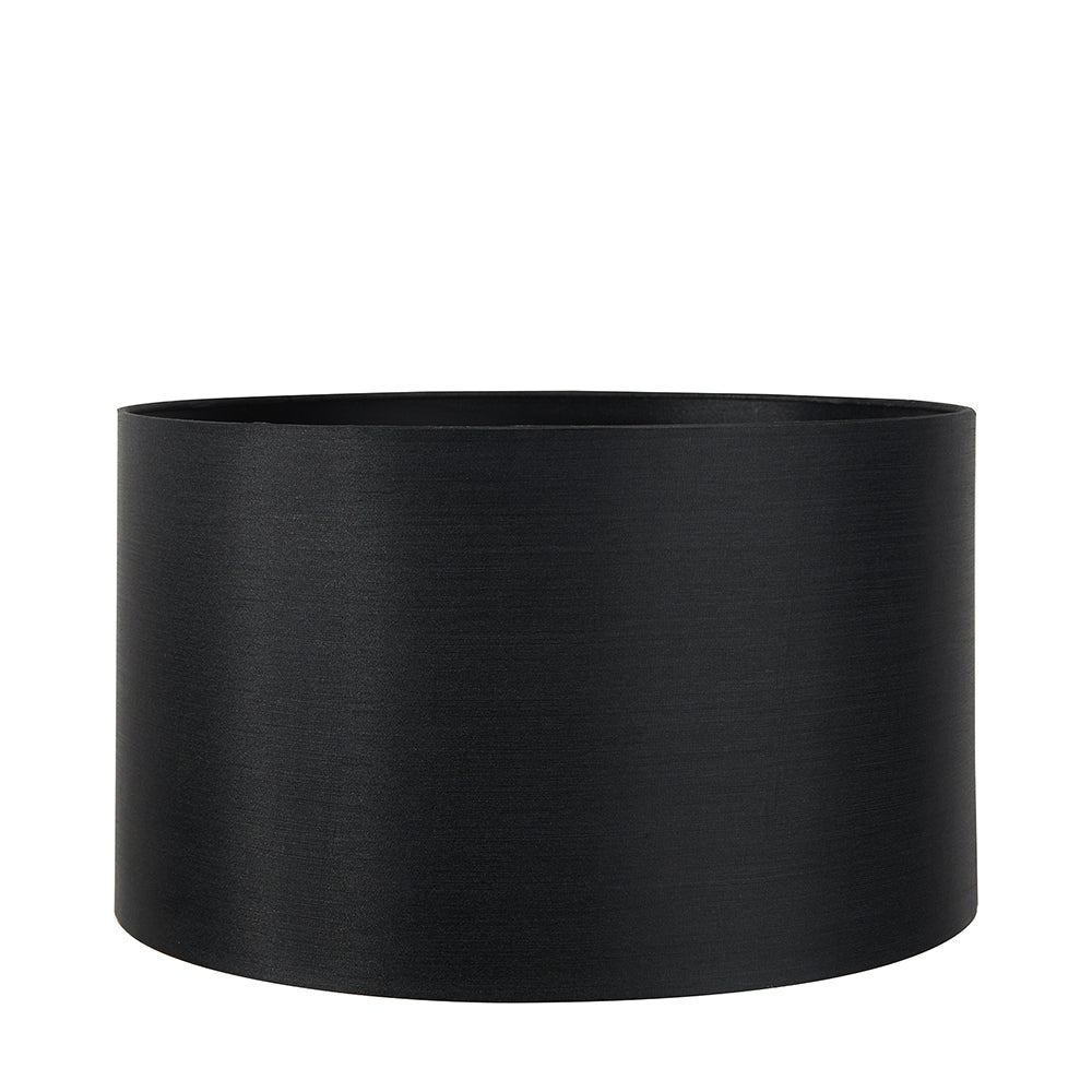 Zara 40cm Black Silk Cylinder Drum Shade