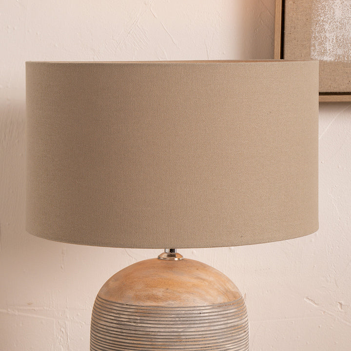 Henry 40cm Taupe Handloom Cylinder Shade