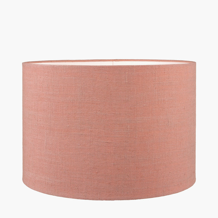 Edward 30cm Apricot Linen Cylinder Shade