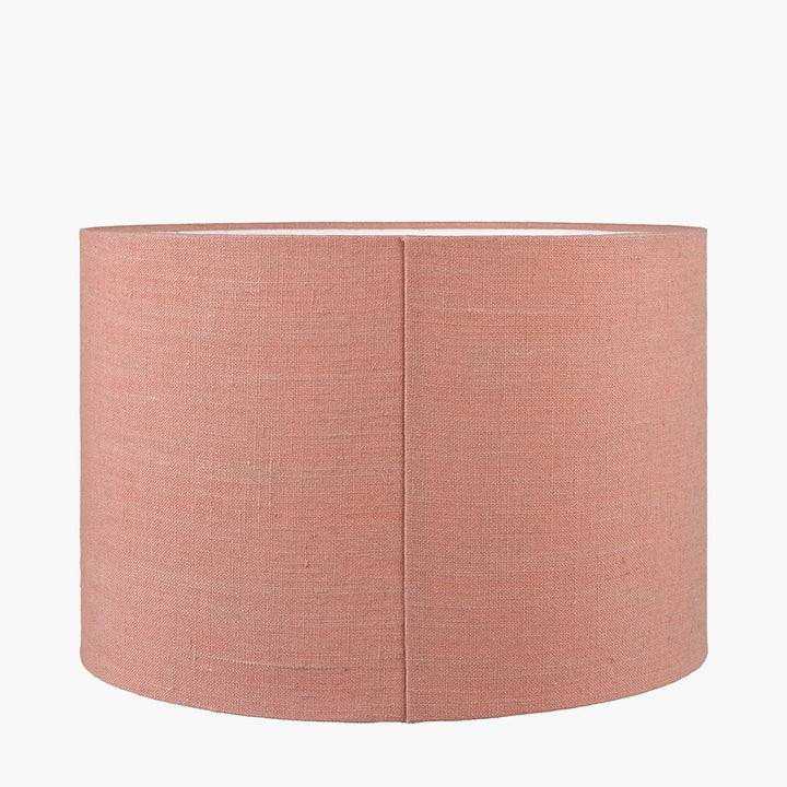 Edward 30cm Apricot Linen Cylinder Shade