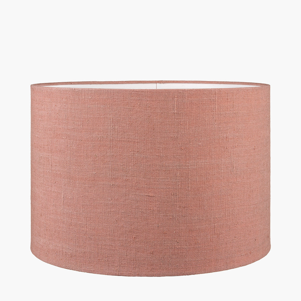 Edward 30cm Apricot Linen Cylinder Shade