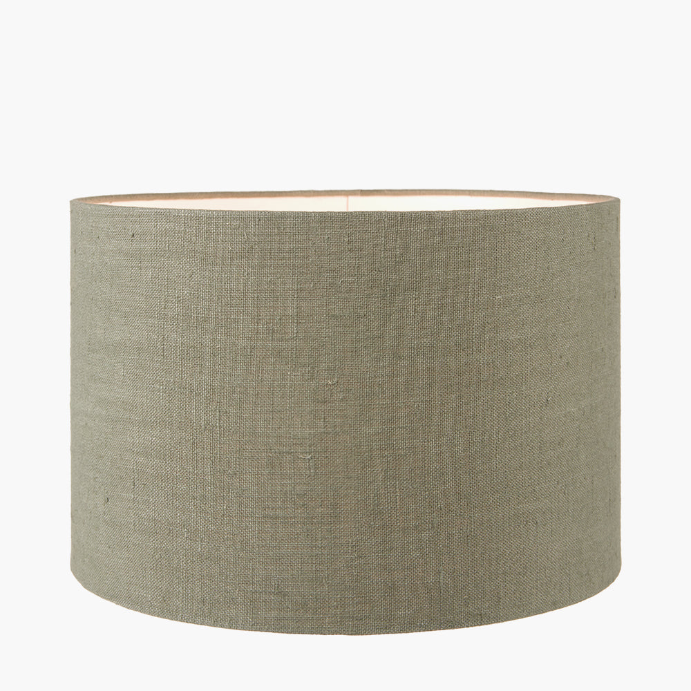 Edward 30cm Pistachio Green Linen Cylinder Shade