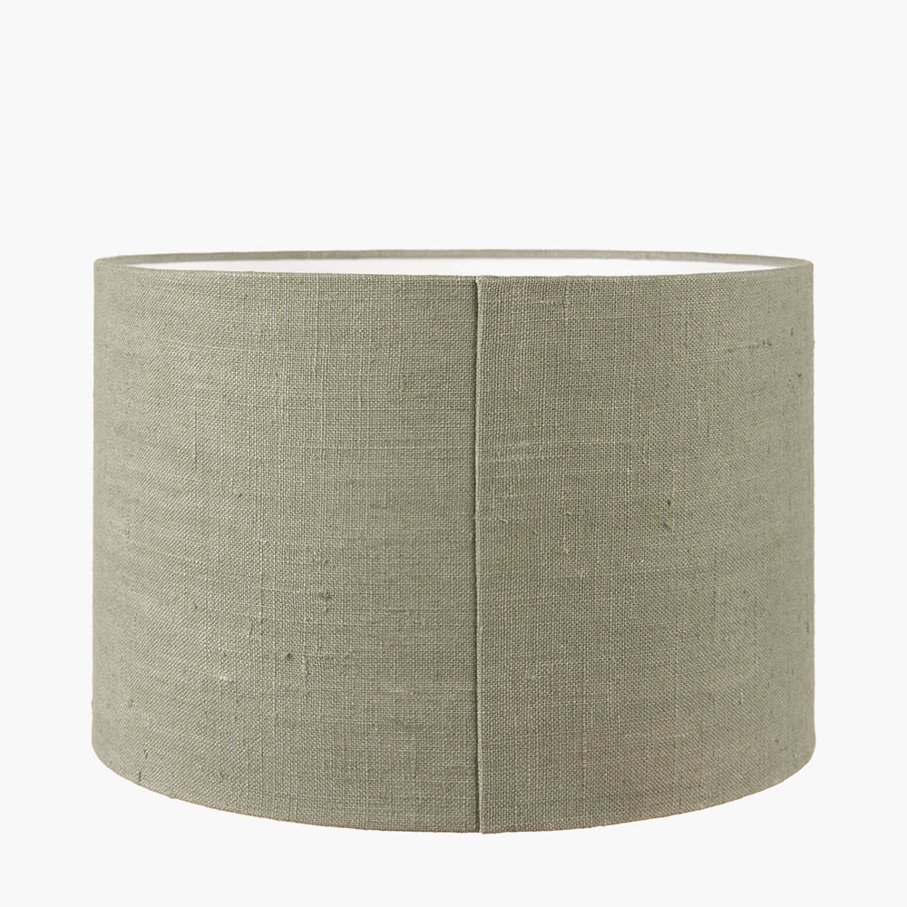 Edward 30cm Pistachio Green Linen Cylinder Shade