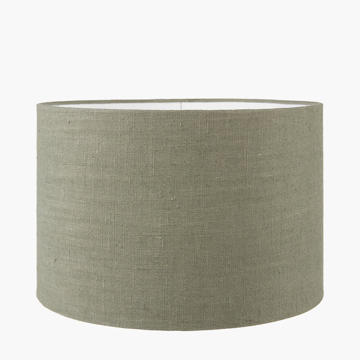 Edward 30cm Pistachio Green Linen Cylinder Shade