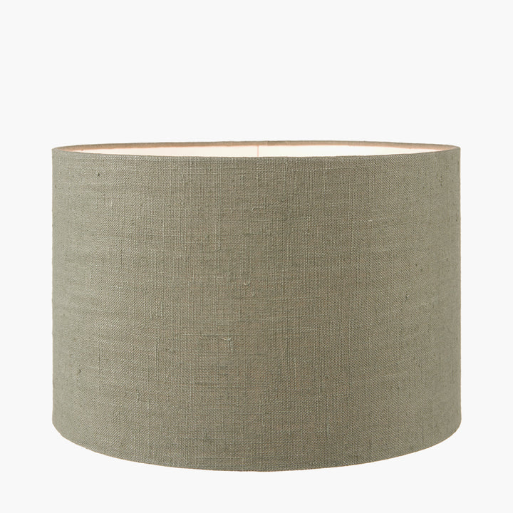 Edward 35cm Pistachio Green Linen Cylinder Shade