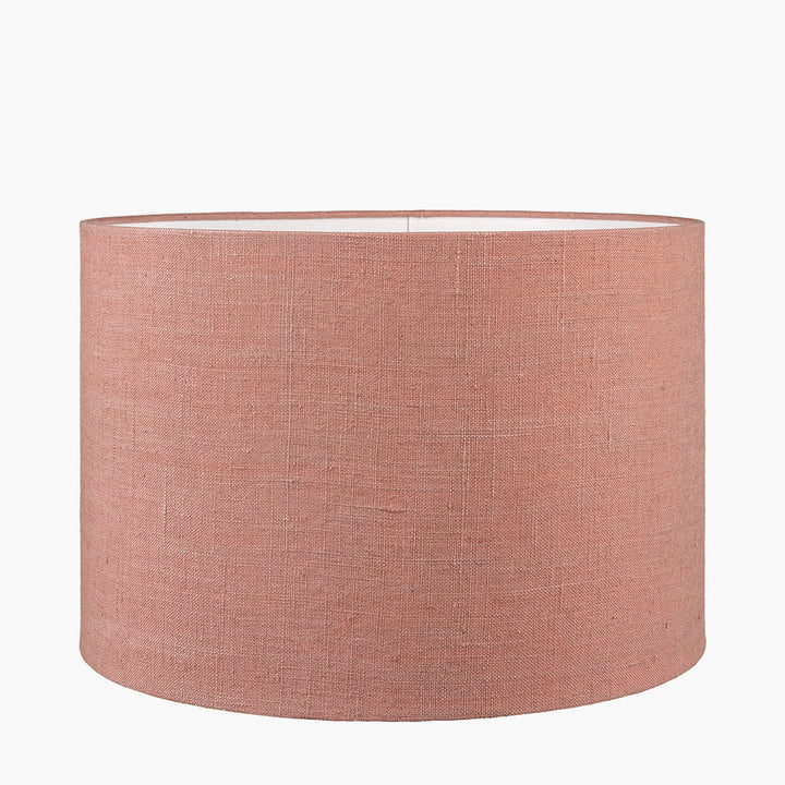 Edward 50cm Apricot Linen Cylinder Shade