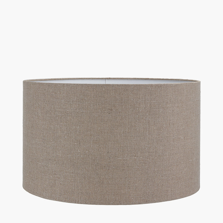 Edward 45cm Natural Linen Cylinder Shade