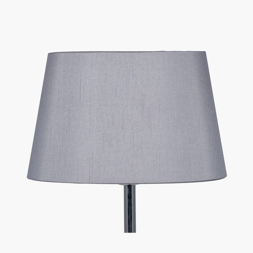 Martha 45cm Steel Grey Oval Polysilk Tapered Shade