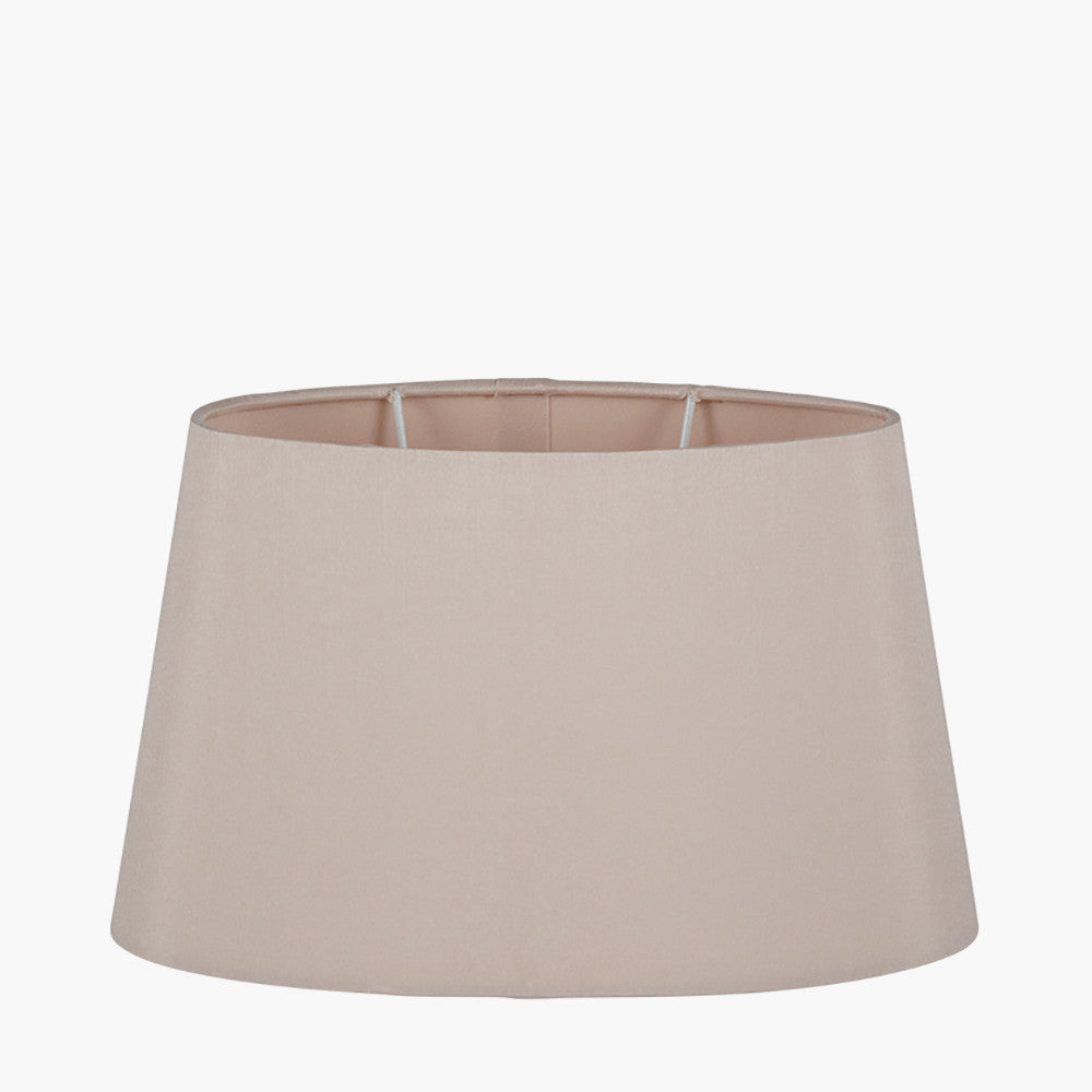 Martha 35cm Taupe Oval Ellipse Polysilk Tapered Shade