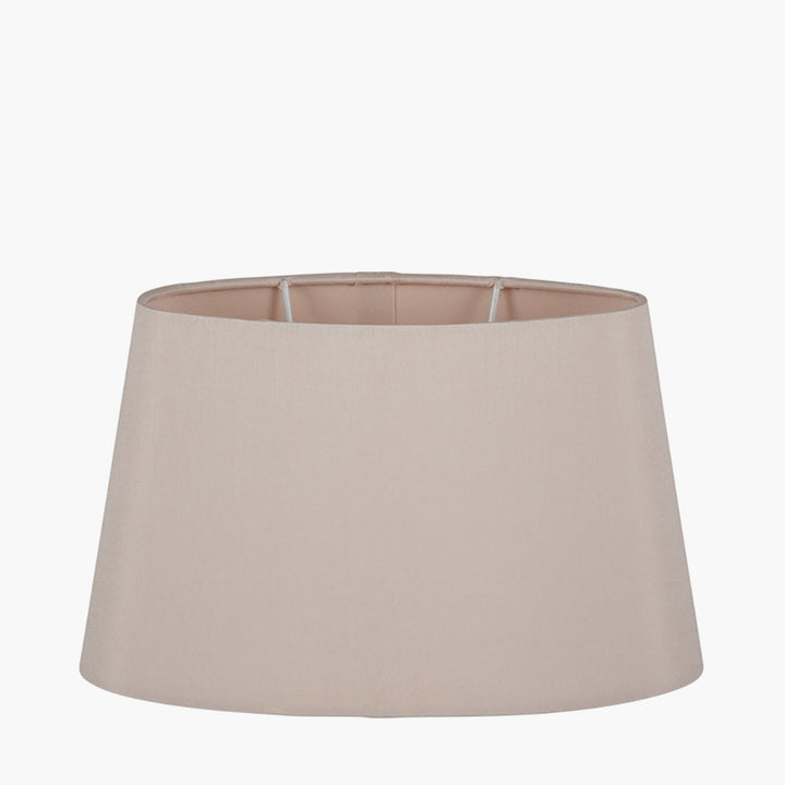 Martha 45cm Taupe Faux Silk Ellipse Tapered Shade