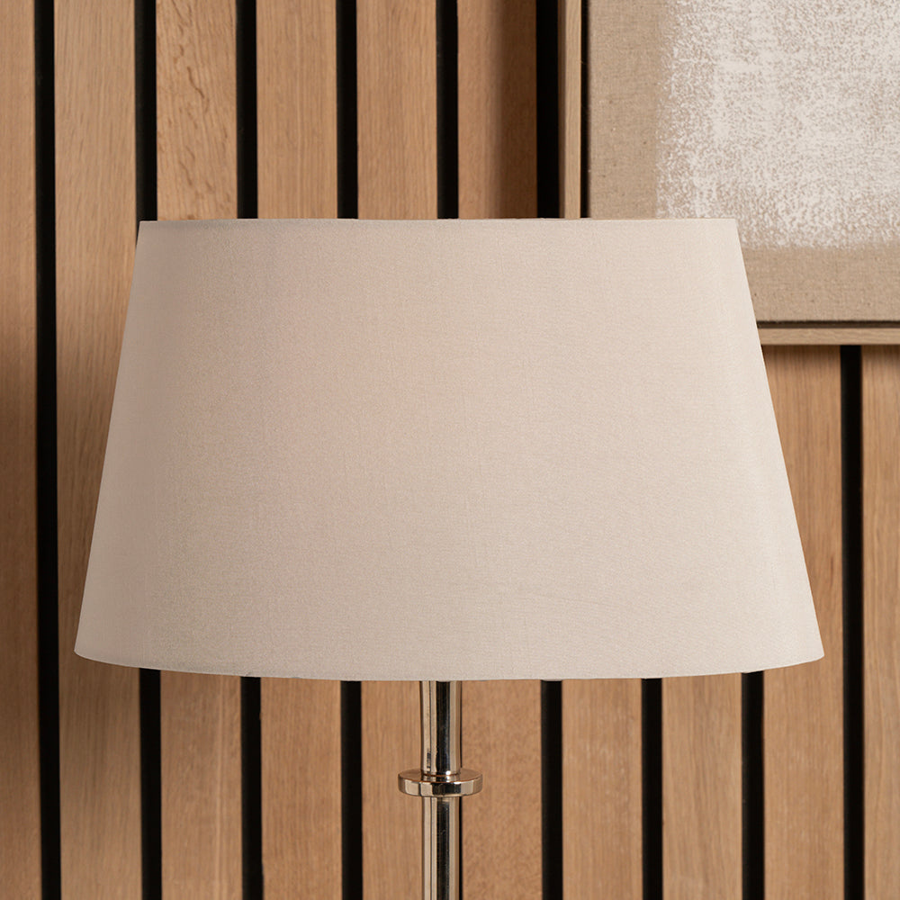 Martha 40cm Taupe Oval Ellipse Polysilk Tapered Shade