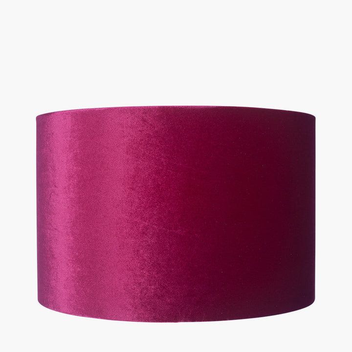 Bow 45cm Raspberry Velvet Cylinder Shade