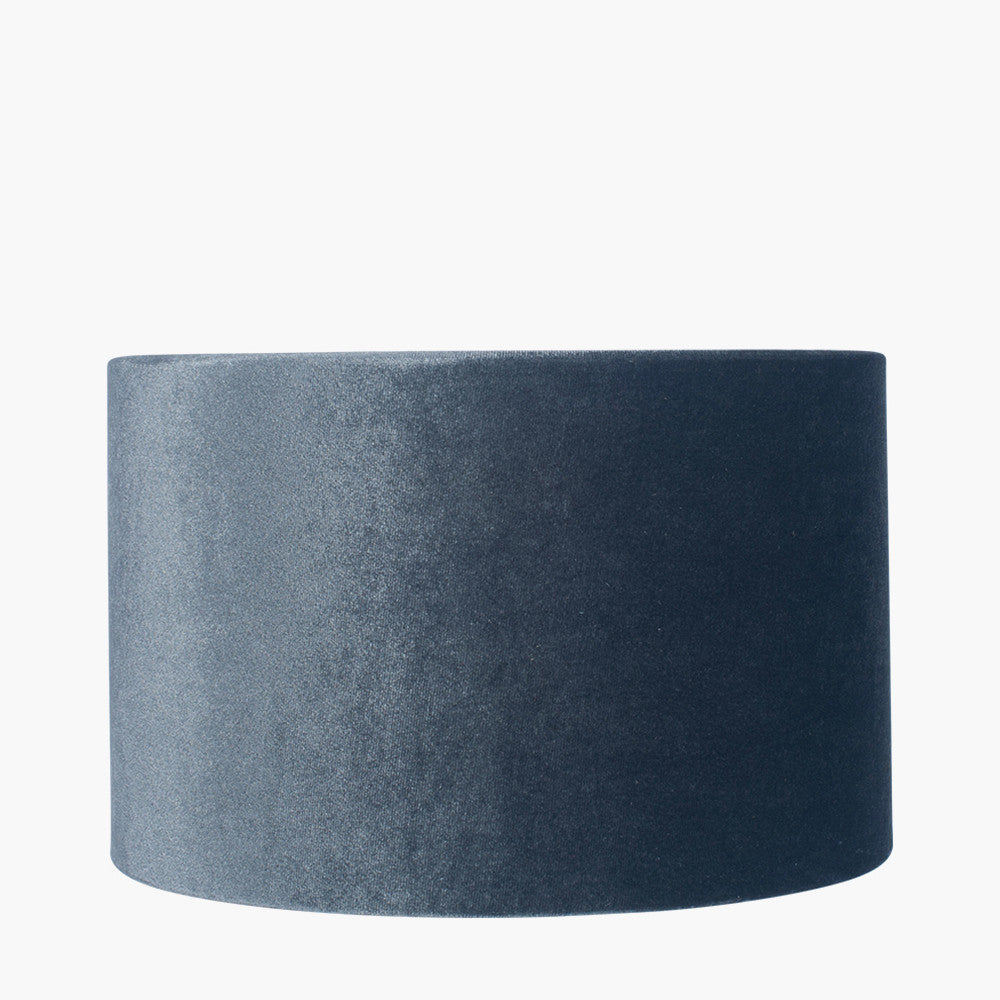 Bow 35cm Slate Velvet Cylinder Shade