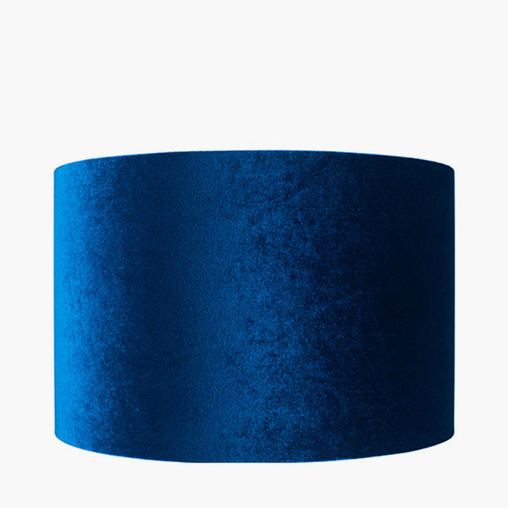 Bow 25cm Sapphire Velvet Cylinder Shade