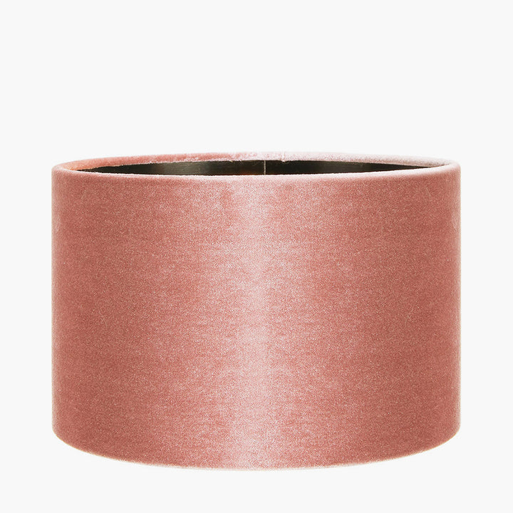 Bow 30cm Apricot Velvet Cylinder Shade