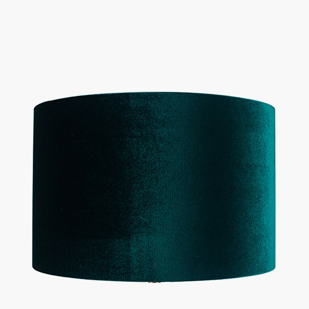 Bow 40cm Forest Green Velvet Cylinder Shade