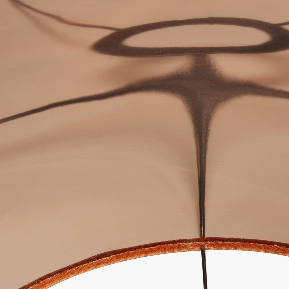 Bow 30cm Tobacco Velvet Cylinder Shade