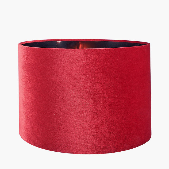 Bow 45cm Red Velvet Cylinder Shade