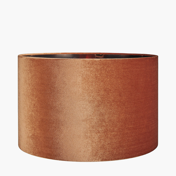 Bow 45cm Tobacco Velvet Cylinder Shade