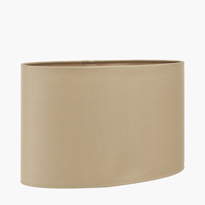 Mia 35cm Taupe Oval Poly Cotton Shade