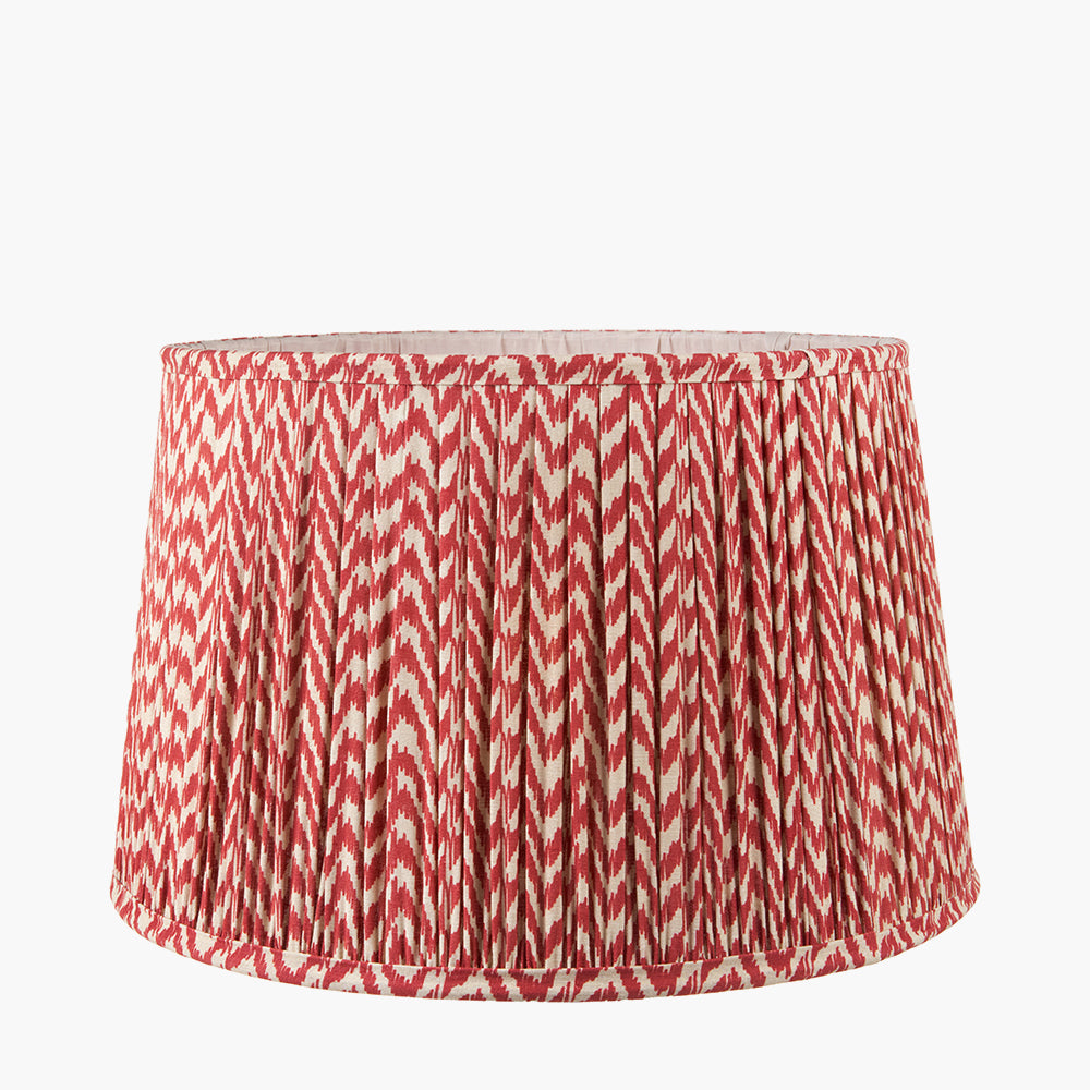 Vienna 30cm Red Chevron Mushroom Pleat Shade