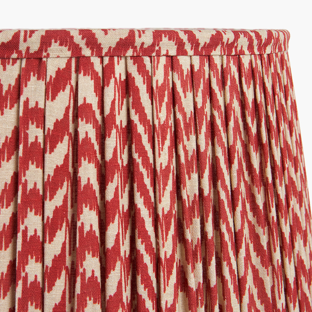 Vienna 30cm Red Chevron Mushroom Pleat Shade