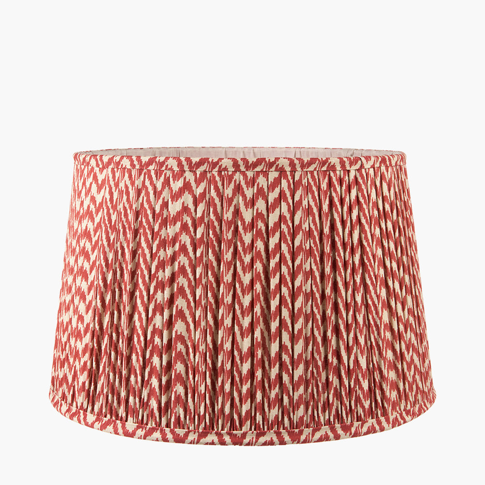 Vienna 35cm Red Chevron Mushroom Pleat Shade