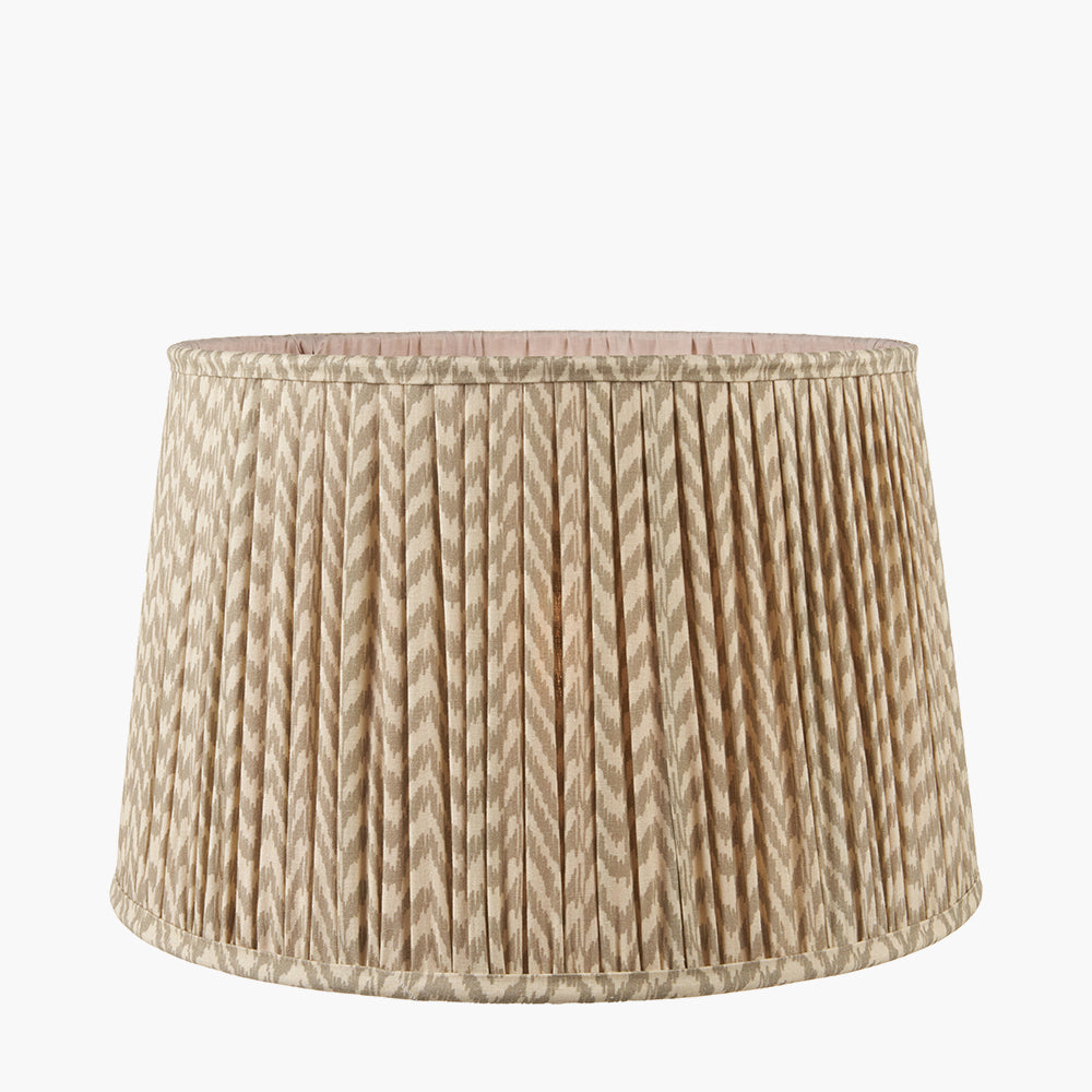 Vienna 30cm Taupe Chevron Mushroom Pleat Shade