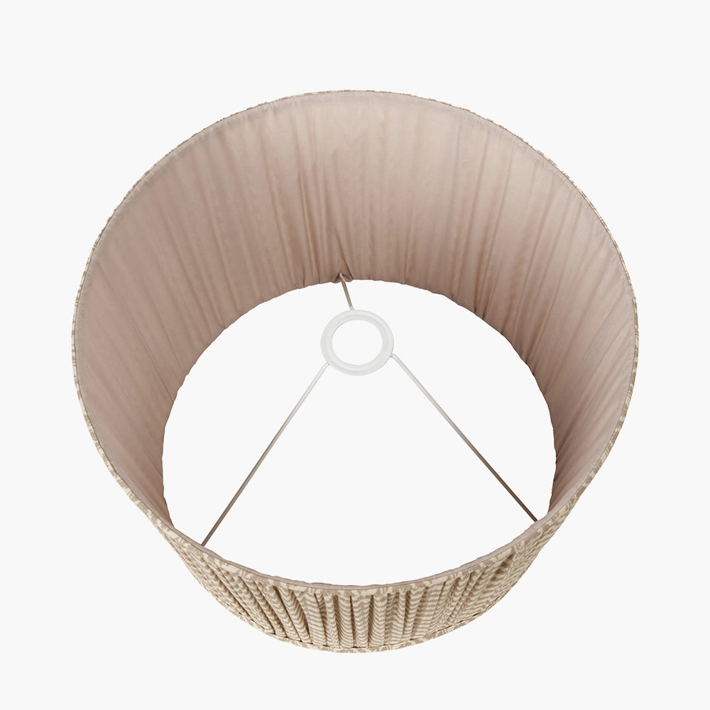 Vienna 30cm Taupe Chevron Mushroom Pleat Shade