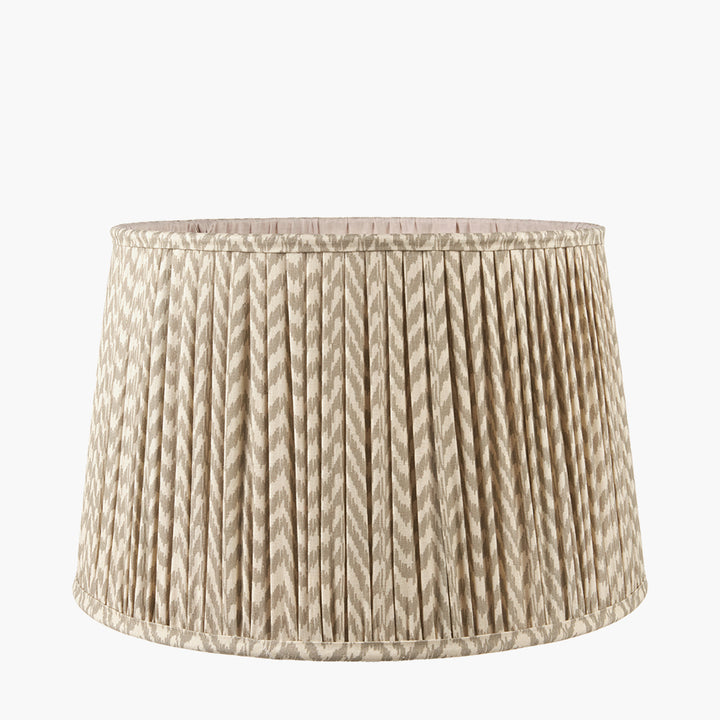 Vienna 40cm Taupe Chevron Mushroom Pleat Shade