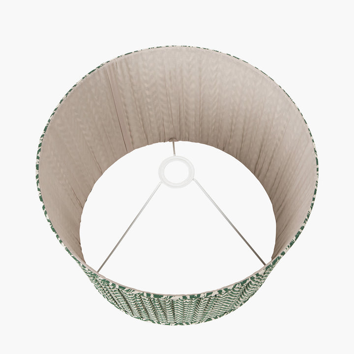 Vienna 40cm Forest Green Chevron Mushroom Pleat Shade