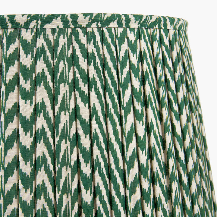 Vienna 40cm Forest Green Chevron Mushroom Pleat Shade