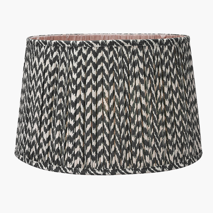 Vienna 35cm Black Chevron Mushroom Pleat Shade