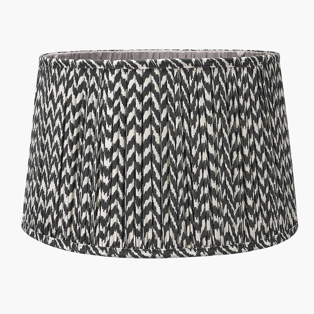 Vienna 35cm Black Chevron Mushroom Pleat Shade