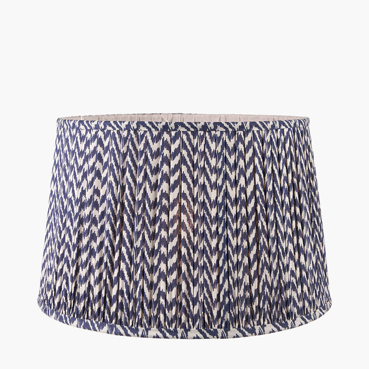 Vienna 45cm Blue Chevron Mushroom Pleat Shade