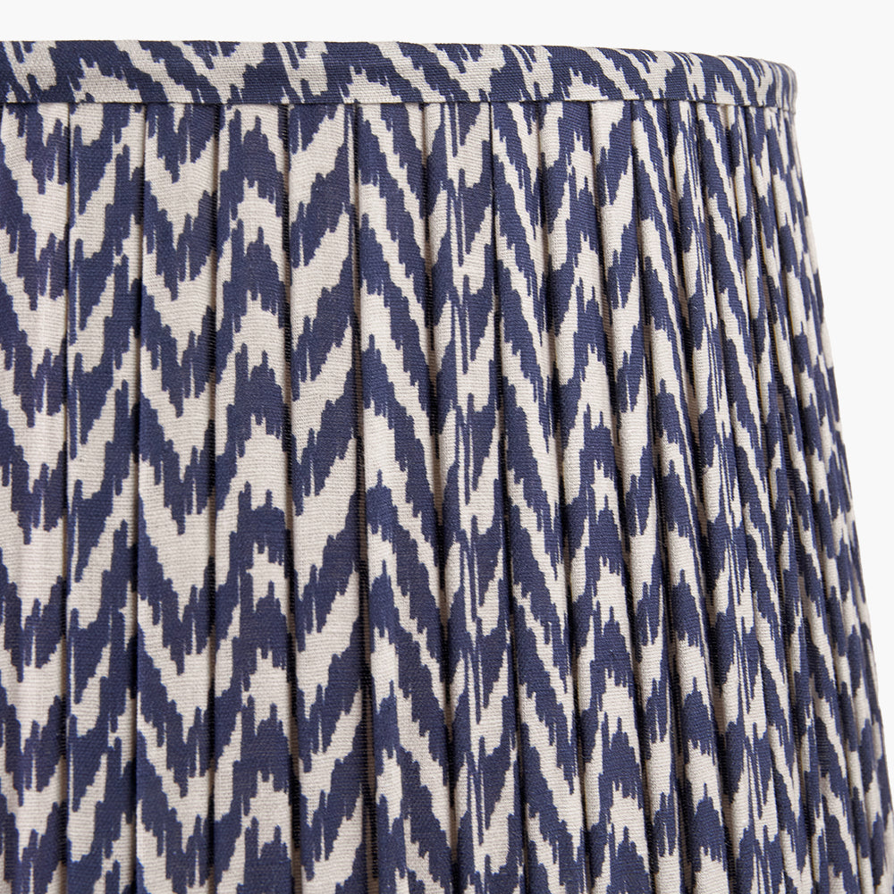 Vienna 45cm Blue Chevron Mushroom Pleat Shade