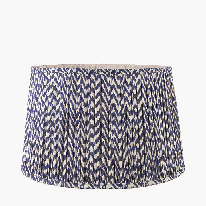 Vienna 45cm Blue Chevron Mushroom Pleat Shade