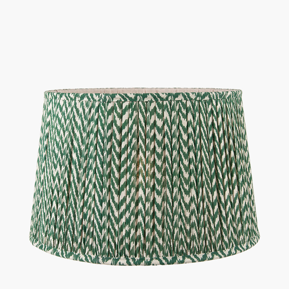 Vienna 50cm Forest Green Chevron Mushroom Pleat Shade