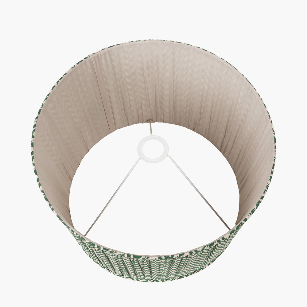 Vienna 50cm Forest Green Chevron Mushroom Pleat Shade