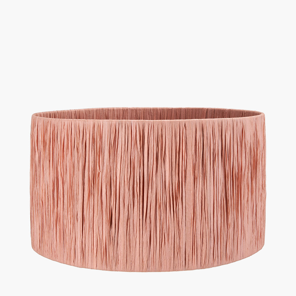 Tilia 30cm Apricot Raffia Cylinder Shade