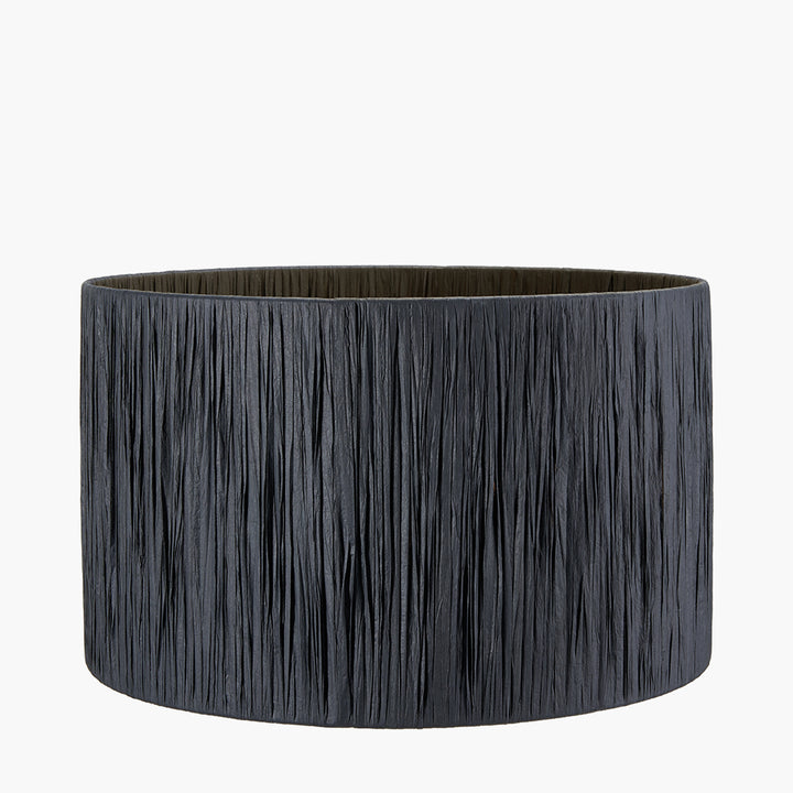 Tilia 45cm Black Raffia Cylinder Shade