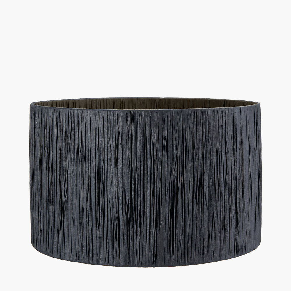 Tilia 45cm Black Raffia Cylinder Shade