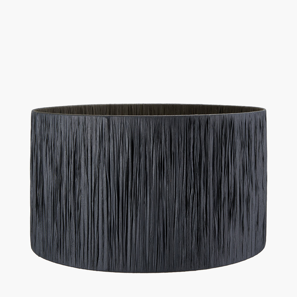 Tilia 40cm Black Raffia Cylinder Shade