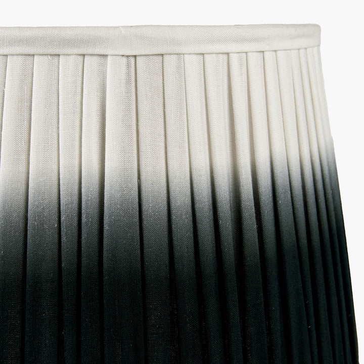 Scallop 25cm Black Ombre Soft Pleated Tapered Shade