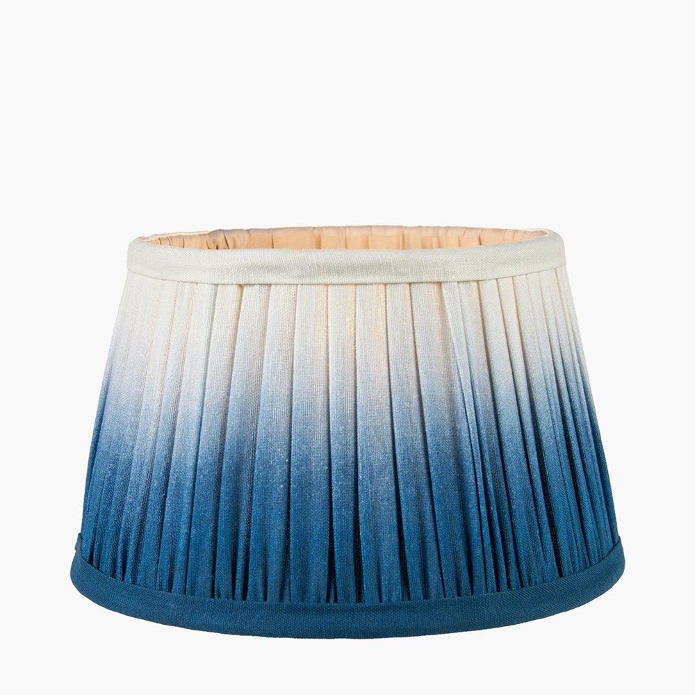 Scallop 25cm Blue Ombre Soft Pleated Tapered Shade