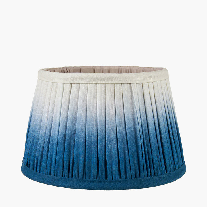 Scallop 25cm Blue Ombre Soft Pleated Tapered Shade