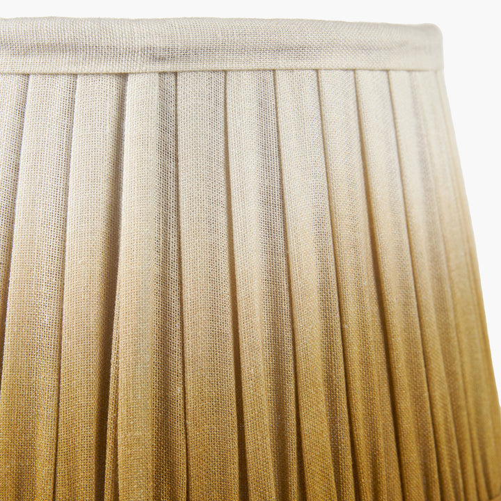 Scallop 25cm Mustard Ombre Soft Pleated Tapered Shade